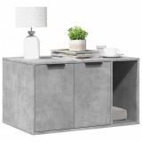 VidaXL Cutie litieră pisici gri beton 80x50x45 cm lemn prelucrat