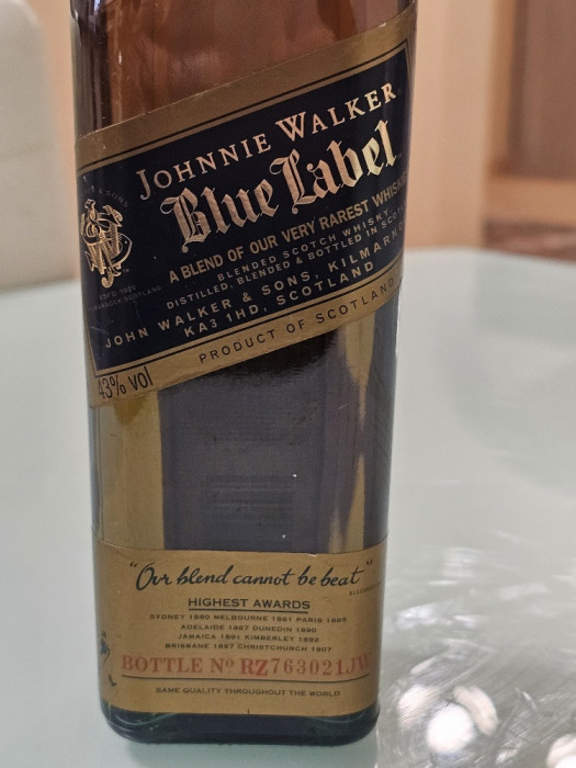 whisky Johnnie Walker Blue label 700ml