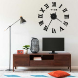 Ceas de perete 3D, negru, 100 cm, XXL, design modern GartenMobel Dekor, vidaXL
