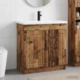 Cumpara ieftin Set de mobilier pentru baie Lemn vechi 78,5 x 37,5 x 81 cm