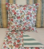 Set 2 Fete de Perne Vintage, Decorative din bumbac cu model floral imprimat