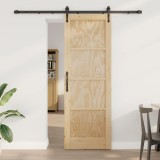 vidaXL Ușă glisantă ORKDAL Natural și Negru 73,5 x 211 cm 3445576