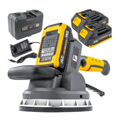 Ventuza vibranta pentru placi, cu acumulator 2Ah, 180mm, 120Kg, Powermat foto