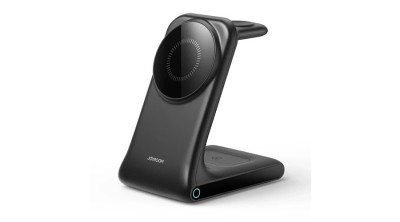 Stație de &amp;icirc;ncărcare wireless Joyroom JR-W15 3 &amp;icirc;n 1 cu MagSafe - Negru foto