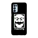 Husa compatibila cu Oppo A54 5G, Viceversa, model Fsociety Logo Mr Robot, Silicon, TPU, Transparent, Carcasa