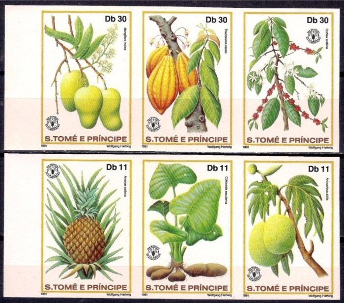 Sao Tome 1981 - Fructe, serie nedantelata neuzata