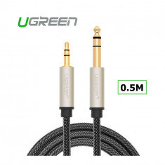 UGREEN Cablu audio Jack 3.5mm Male la 6.35mm Male-Lungime 0.5 Metri