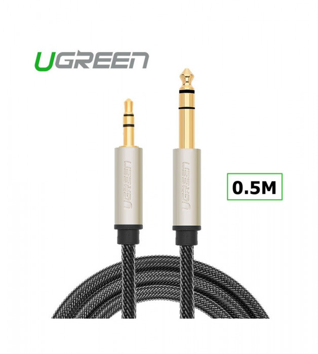 UGREEN Cablu audio Jack 3.5mm Male la 6.35mm Male-Lungime 0.5 Metri