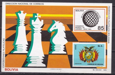 Bolivia 1985 sport SAH MI bl. 147 MNH foto