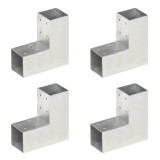 Cumpara ieftin Conectori de grinda, forma L, 4 buc, 71x71 mm, metal galvanizat