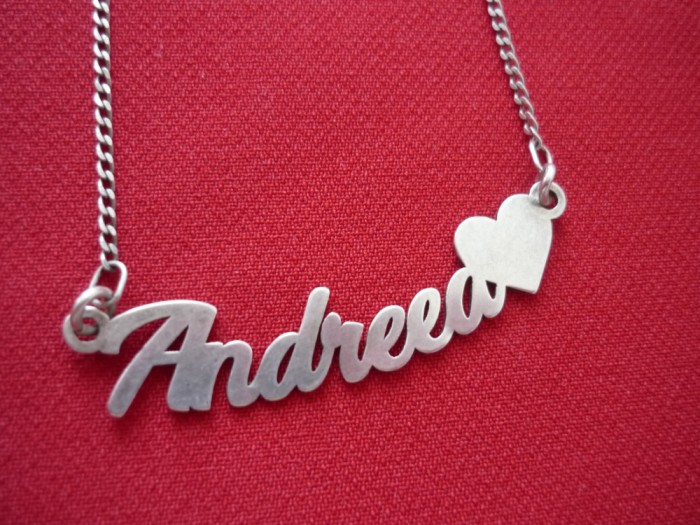 LANT DE ARGINT 925, PERSONALIZAT &quot;ANDREEA&quot;