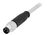 Conector M8 tată 3 pini cu cablu 1,5m PVC