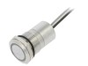 Comutator Capacitiv BULGIN SPST-NO IP68, Montaj &amp;Oslash;19mm, LED Verde/Rosu, MC19MOSGR / BG-MC19MOSGR