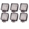 Set 6 Proiectoare LED Auto Offroad 48W, 16 LED, 12-24V, IP67, Carcasa Rezistenta, Utilaje, Camioane, Ambarcatiuni