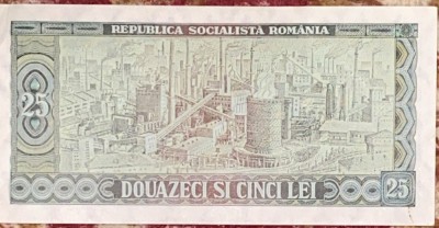 BANCNOTA R.S.R. 25 LEI 1966/ SE VINDE PIESA DIN POZE foto