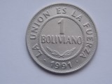 1 BOLIVIANO 1991 BOLIVIA