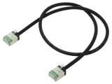 Patch cord U/FTP Cat 8.1 0,5m LSZH negru 32AWG