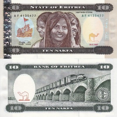 ERITREA 10 nakfa 1997 UNC!!! foto
