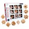 Set 9 Puzzle-uri, din Lemn, Kongming, 4.5 x 4.5 cm, 6 ani+, design propriu si grad de dificultate diferit