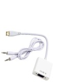 Adaptor Nelbo mini HDMI - VGA, de calitate superioara, cablu audio inclus