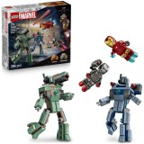 LEGO&reg; Marvel - Iron Man si War Machine vs dronele Hammer 76320, 204 piese