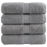 Prosoape de baie premium, SOLUND, 4 buc., gri, 30 x 30 cm, 600 g/m&sup2;