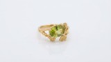 Cumpara ieftin Inel din Argint 925 Placat cu Aur cu Peridot Cubic , Enchanted Branch Solitaire