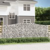 VidaXL Coșuri gabion arcuite 4 buc, 400x30x140/160 cm, fier galvanizat