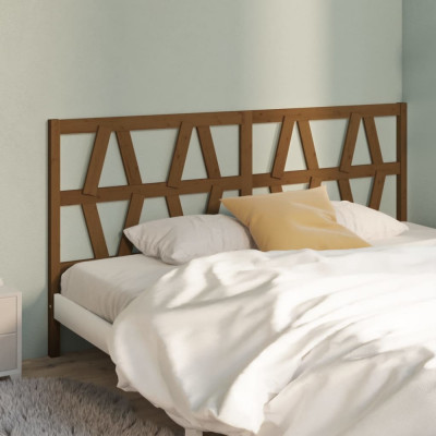 Tăblie de pat, maro miere, 206x4x100 cm, lemn masiv de pin foto