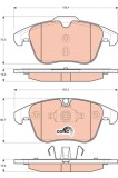 TRW GDB1705 COTEC set placute frana,frana disc