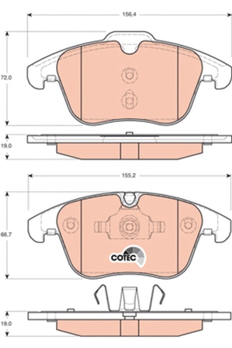 TRW GDB1705 COTEC set placute frana,frana disc