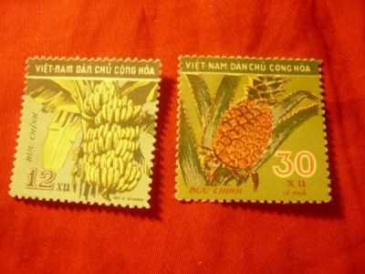 2 Timbre Vietnam -1959 - Fructe foto