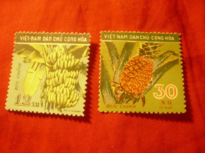 2 Timbre Vietnam -1959 - Fructe