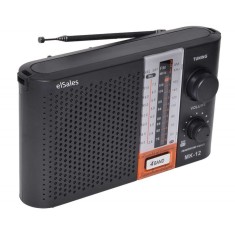 Radio portabil elSales ELS-MK12 cu FM, AM, SW1, SW2, negru