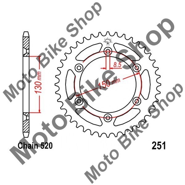 MBS Pinion spate 520 Z49, Cod Produs: 7279086MA