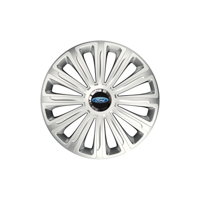 Set 4 capace roti Cu Inel Cromat Trend R15 Compatibil Cu Ford