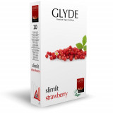 Cumpara ieftin Glyde Ultra Slimfit Strawberry Flavour Vegan Condoms 10 Pack