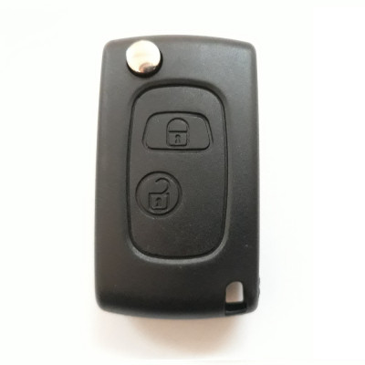 Carcasa cheie auto briceag cu 2 butoane pentru transformare, compatibil Peugeot PE-141 AllCars foto
