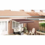 vidaXL Copertina retractabilă automat, maro, 300x250 cm