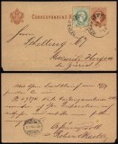 Austria 1878 Old Postcard Uprated Postal Stationery Reichenberg to Zurich DB.293