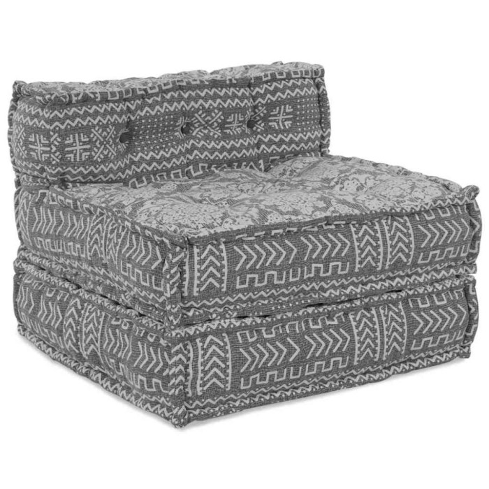 vidaXL Canapea modulară Geometric Gri deschis 70 x 70 x 54 cm țesătură 4019058