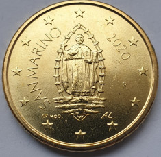 50 cents 2020 San Marino, unc, km#new foto