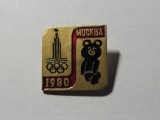Insigna Olimpiada 1980 - Mascota &quot;Misha&quot; de la Jocurile Olimpice de la Moscova din 1980