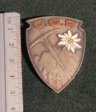 Insigna Regalista Romania Turism CCR Club Carpatic Roman