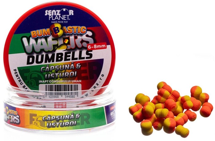 Wafter SENZOR Bumbastic Dumbells Pentru Banda, Capsuna Usturoi, 6-8mm, 25g