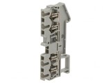 Conector șine 0,08-2,5mm2 1 pistă 4 borne gri