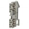 Conector șine 0,08-2,5mm2 1 pistă 4 borne gri