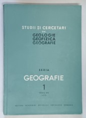 STUDII SI CERCETARI GEOLOGIE , GEOFIZICA , GEOGRAFIE , SERIA GEOGRAFIE , TOMUL XVII , NUMARUL 1 , 1970