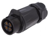 Mufă Circulară 4 PIN Aurită 20A Mamă 20mm