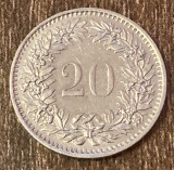 C50 - Moneda foarte veche - Elvetia - 20 rappen - 1980
